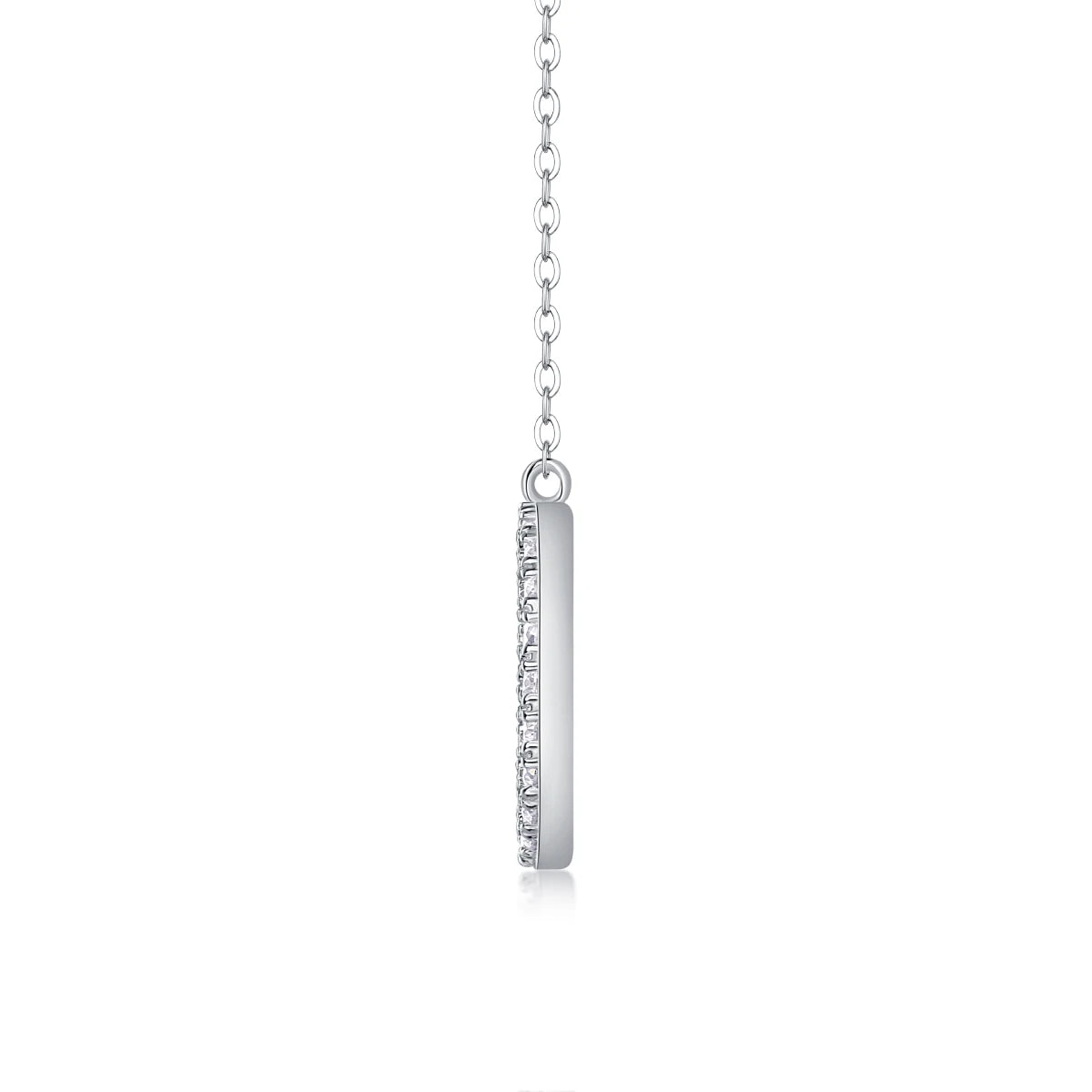 1.2CT D Color Double Circle Moissanite Necklace Pendant For Women GRA Certified S925 Silver Neck Chain Luxury Jewelry Gift